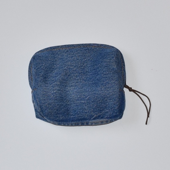 Cosmetics bag clutch pouch denim handmade - Picture 3 of 5